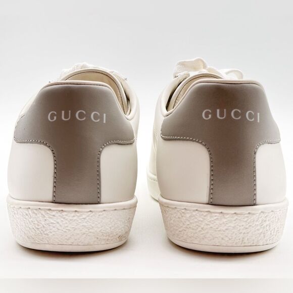Gucci Ace GG Interlocking Logo Low Top Women Sneakers White Leather EU38 US8 - Picture 6 of 11